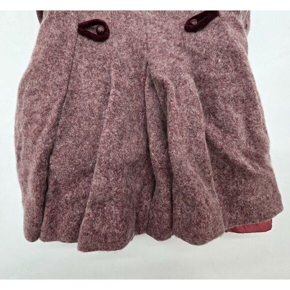 Vintage Rothchild Girls Wool Coat W Velvet Collar & Button Details made in USA - Picture 8 of 12